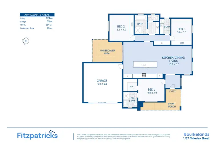 Floorplan of Homely unit listing, 1/27 Osterley Street, Bourkelands NSW 2650