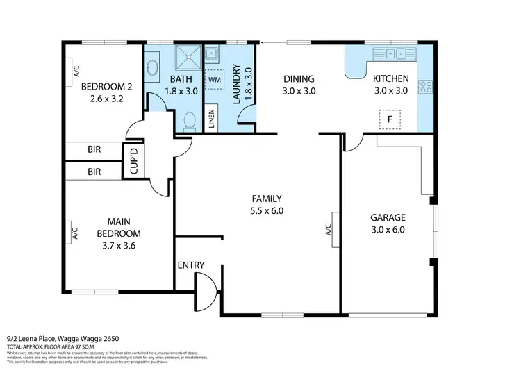Floorplan of Homely villa listing, 9/2 Leena Place, Wagga Wagga NSW 2650