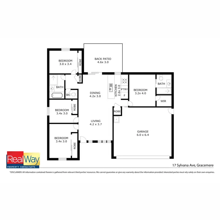 Floorplan of Homely house listing, 17 Sylvana Avenue, Gracemere QLD 4702