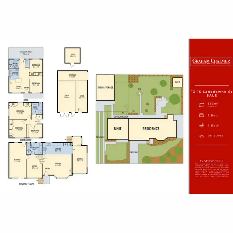 Floorplan of Homely house listing, 13-15 Lansdowne Street, Sale VIC 3850