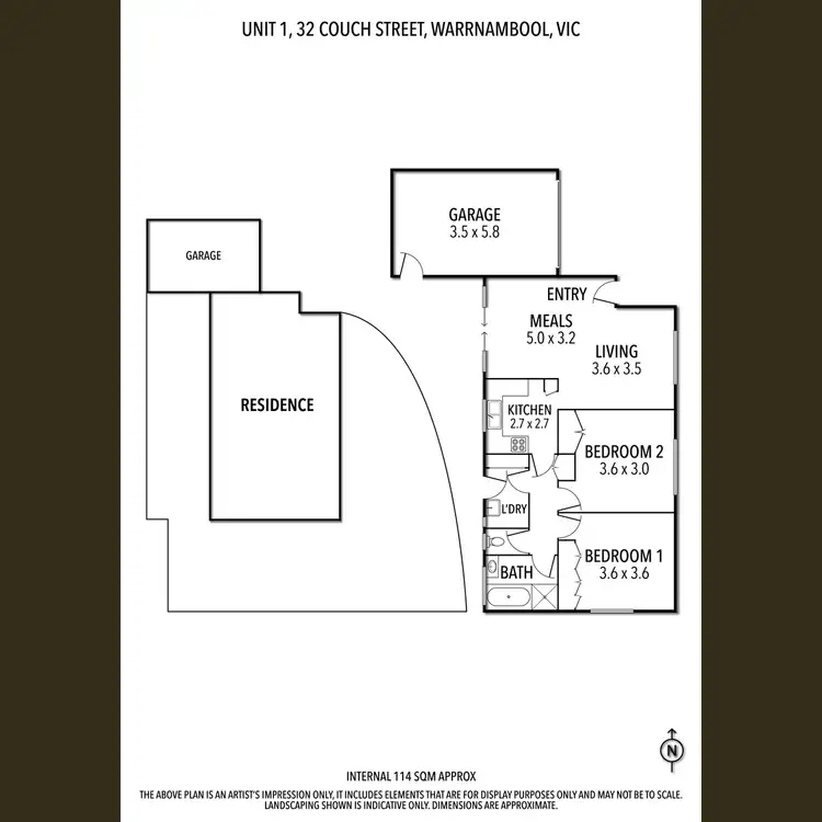 Floorplan of Homely unit listing, 1/32 Couch Street, Warrnambool VIC 3280