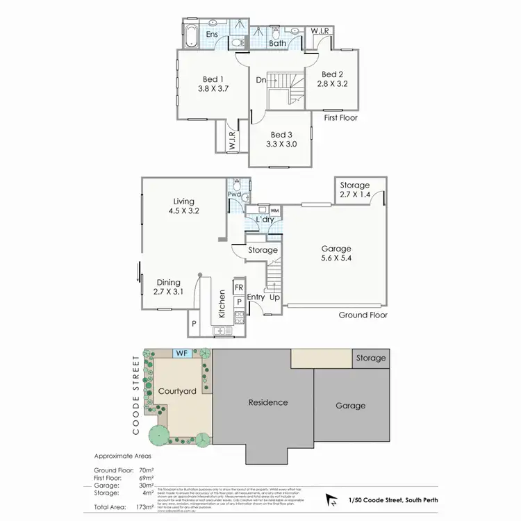 Floorplan of Homely house listing, 1/50 Coode Street, South Perth WA 6151