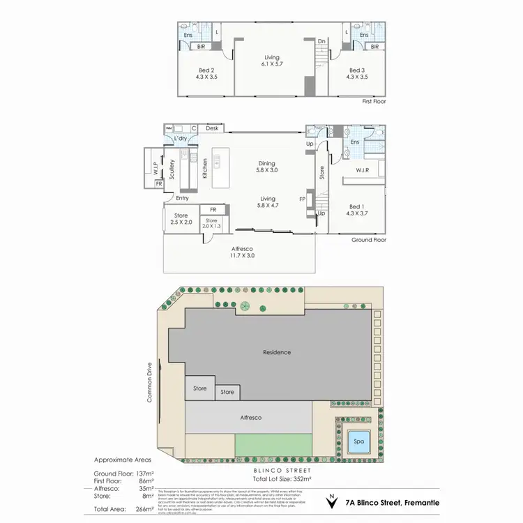 Floorplan of Homely house listing, 7A Blinco Street, Fremantle WA 6160