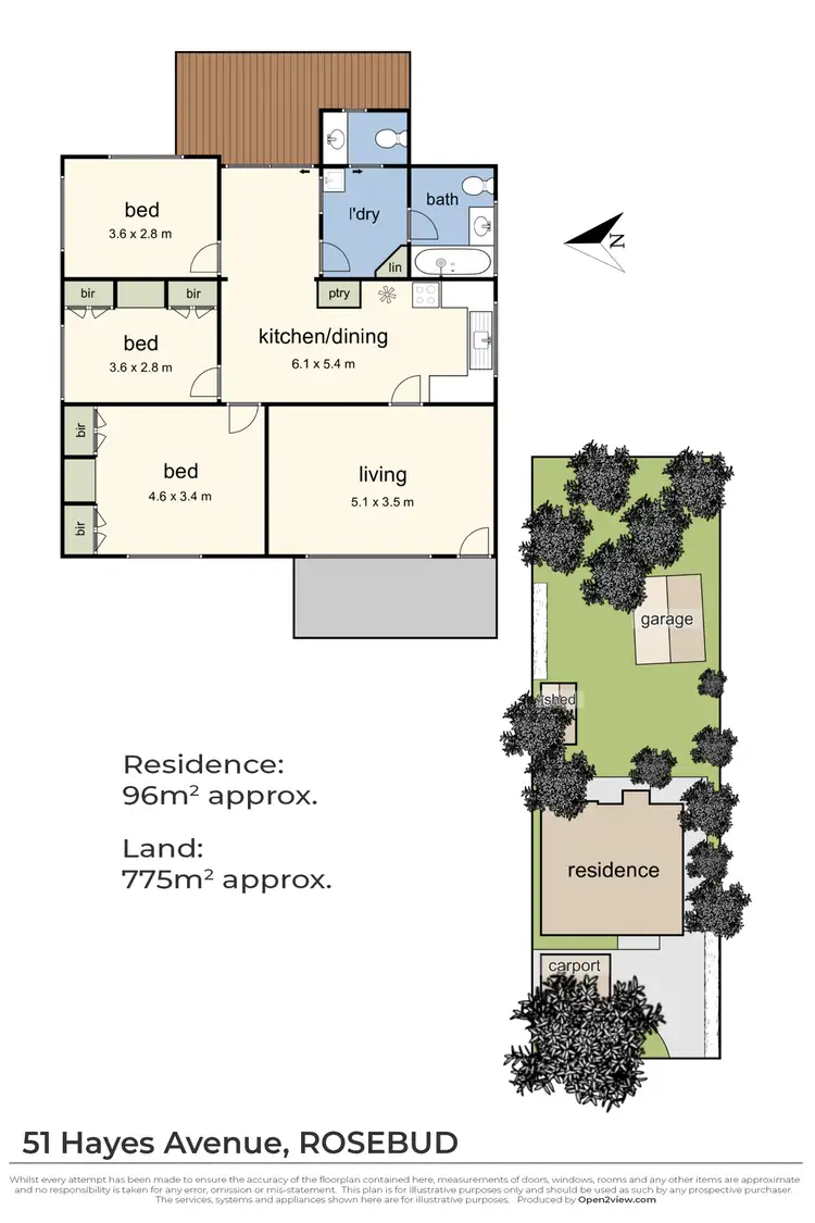 Floorplan of Homely house listing, 51 Hayes Avenue, Rosebud VIC 3939