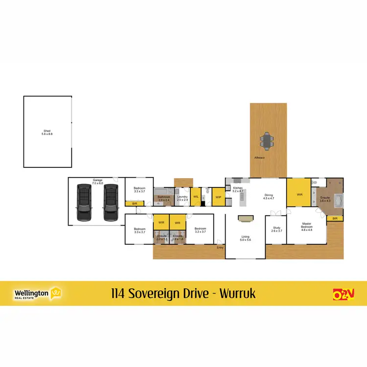 Floorplan of Homely house listing, 114 Sovereign Drive, Wurruk VIC 3850