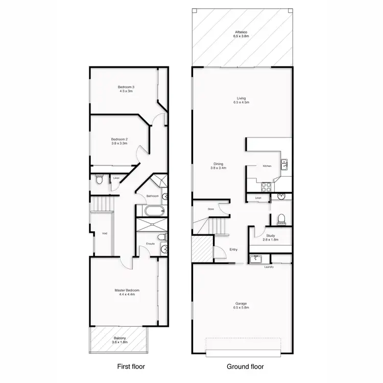 Floorplan of Homely semi-detached listing, 2/49 Melinda Street, Southport QLD 4215