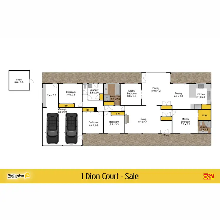 Floorplan of Homely house listing, 1 Dion Court, Sale VIC 3850