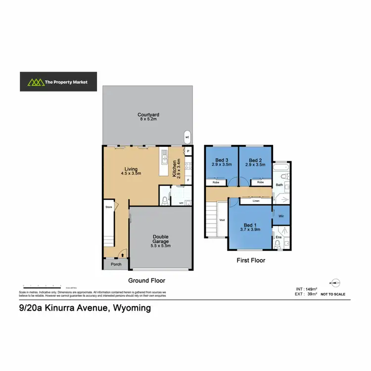 Floorplan of Homely townhouse listing, 9/20A Kinarra Avenue, Wyoming NSW 2250