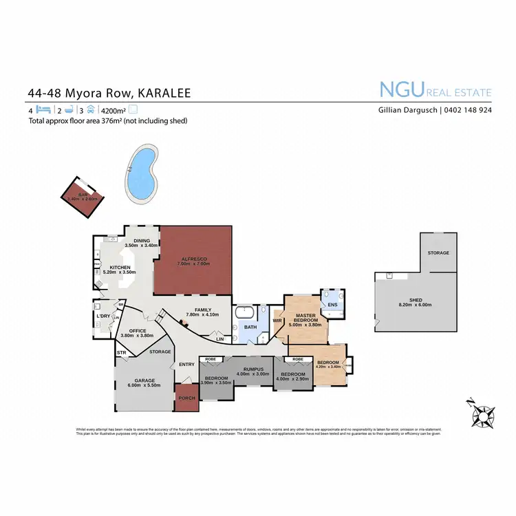 Floorplan of Homely house listing, 44-48 Myora Row, Karalee QLD 4306