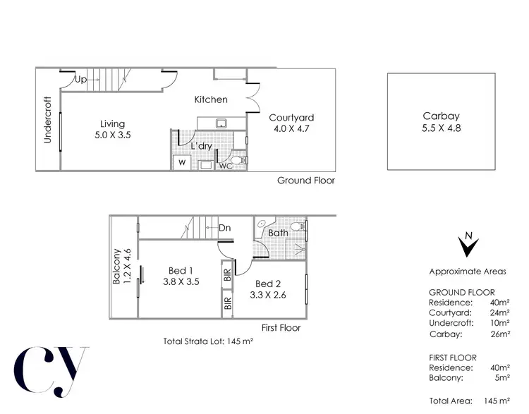 Floorplan of Homely townhouse listing, 6/5 Swanbourne Street, Fremantle WA 6160