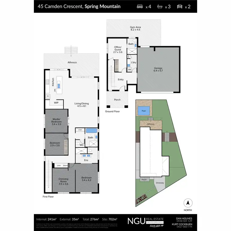 Floorplan of Homely house listing, 45 Camden Crescent, Spring Mountain QLD 4300
