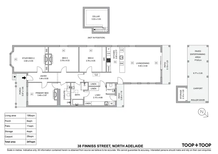 Floorplan of Homely house listing, 38 Finniss Street, North Adelaide SA 5006