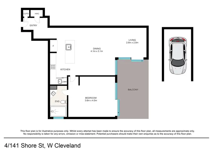 Floorplan of Homely unit listing, 4/141 Shore Street West, Cleveland QLD 4163