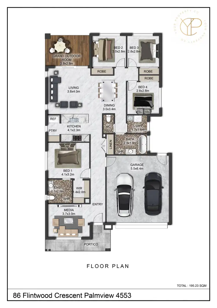 Floorplan of Homely house listing, 86 Flintwood Crescent, Palmview QLD 4553