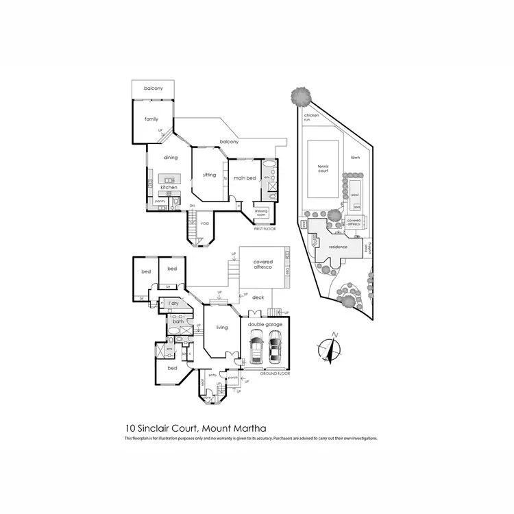 Floorplan of Homely house listing, 10 Sinclair Court, Mount Martha VIC 3934