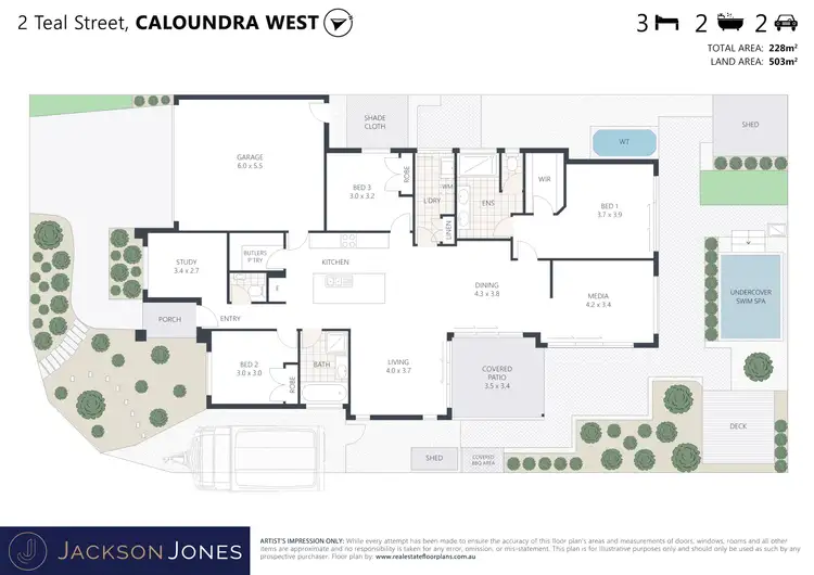 Floorplan of Homely house listing, 2 Teal Street, Caloundra West QLD 4551