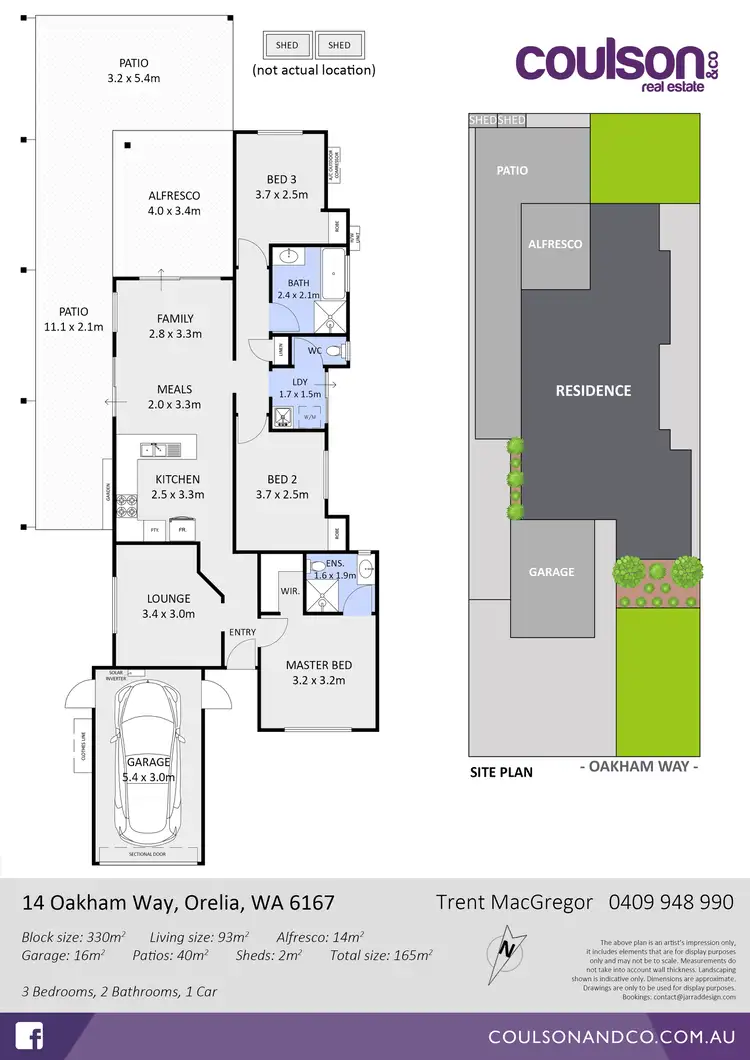Floorplan of Homely house listing, 14 Oakham Way, Orelia WA 6167