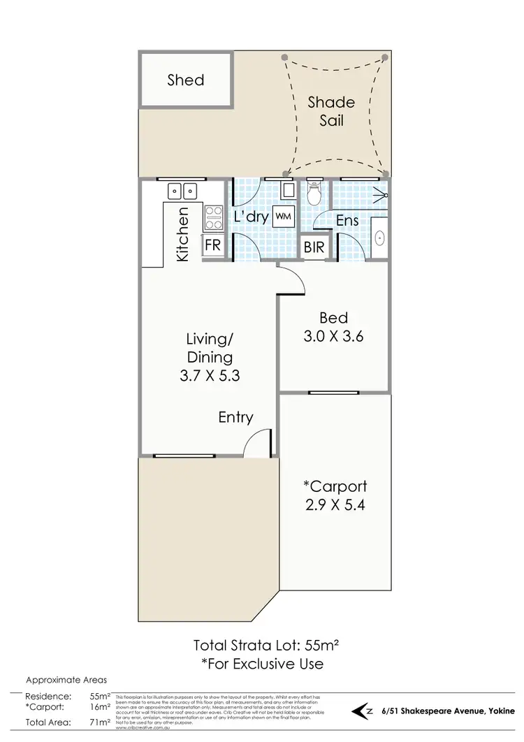 Floorplan of Homely villa listing, 6/51 Shakespeare Avenue, Yokine WA 6060