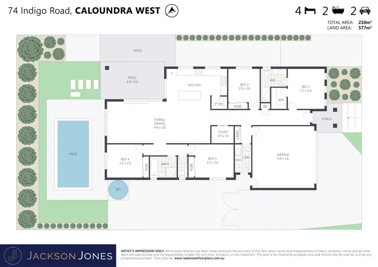 Floorplan of Homely house listing, 74 Indigo Road, Caloundra West QLD 4551