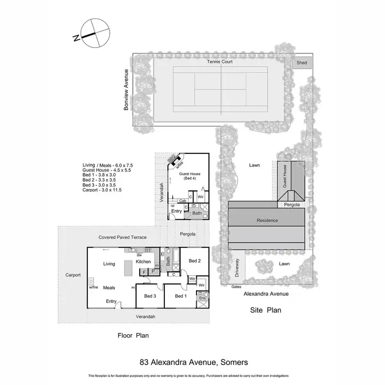 Floorplan of Homely house listing, 83 Alexandra Avenue, Somers VIC 3927