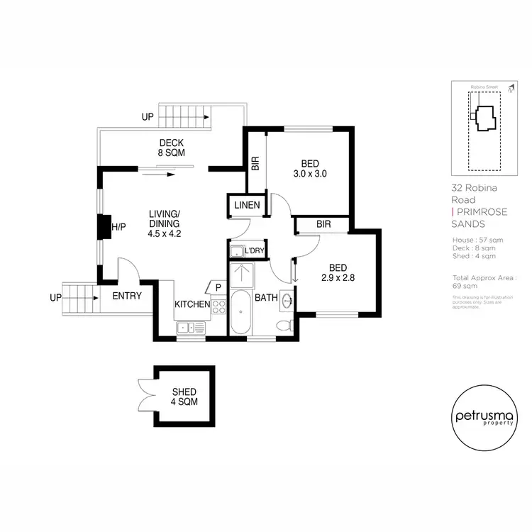 Floorplan of Homely house listing, 32 Robinia Street, Primrose Sands TAS 7173