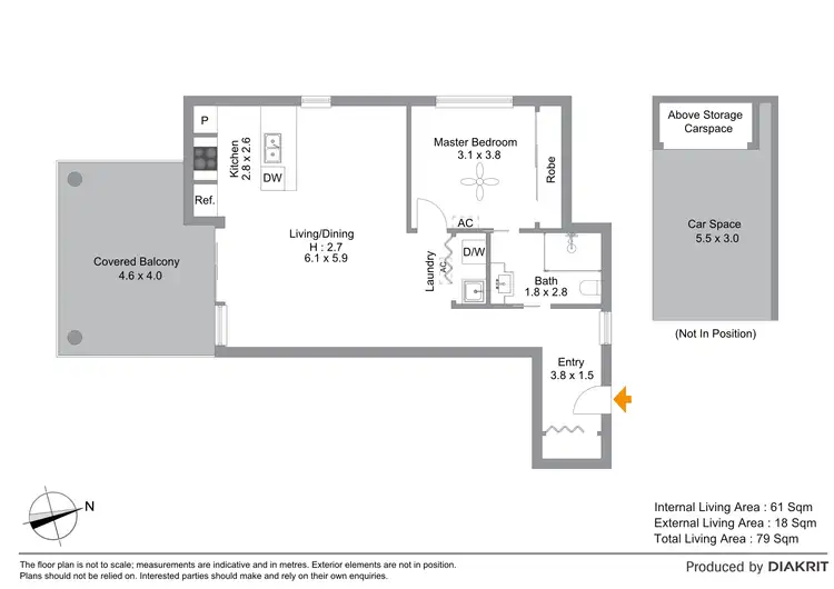 Floorplan of Homely apartment listing, 301/133-135 Clarence Road, Indooroopilly QLD 4068