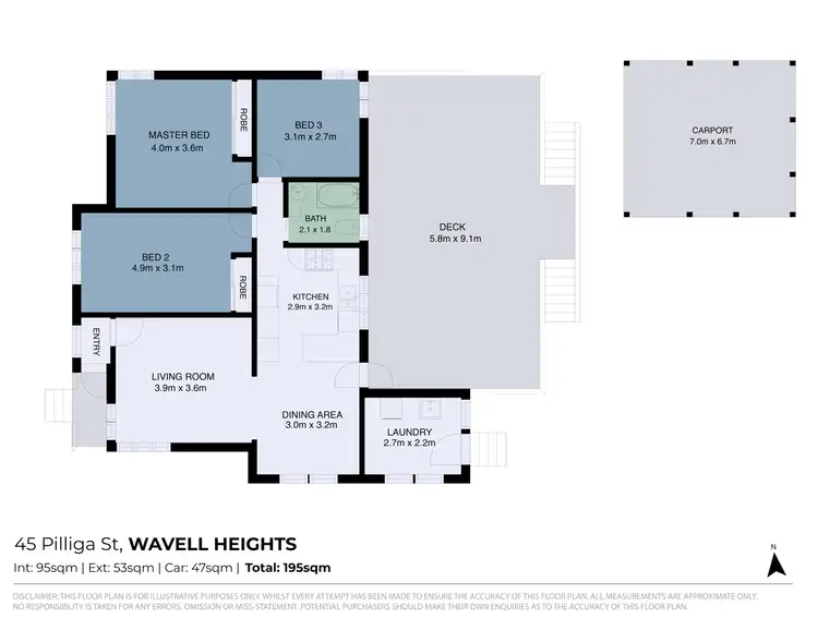 Floorplan of Homely house listing, 45 Pilliga Street, Virginia QLD 4014