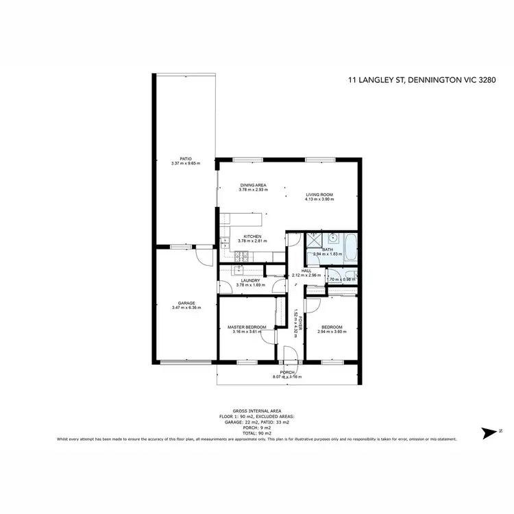 Floorplan of Homely townhouse listing, 11 LANGLEY Street, Warrnambool VIC 3280