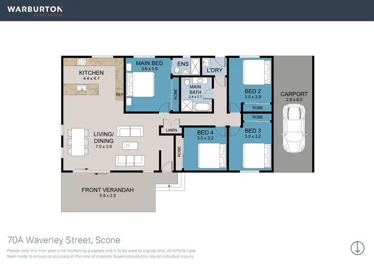 Floorplan of Homely house listing, 70A Waverley Street, Scone NSW 2337