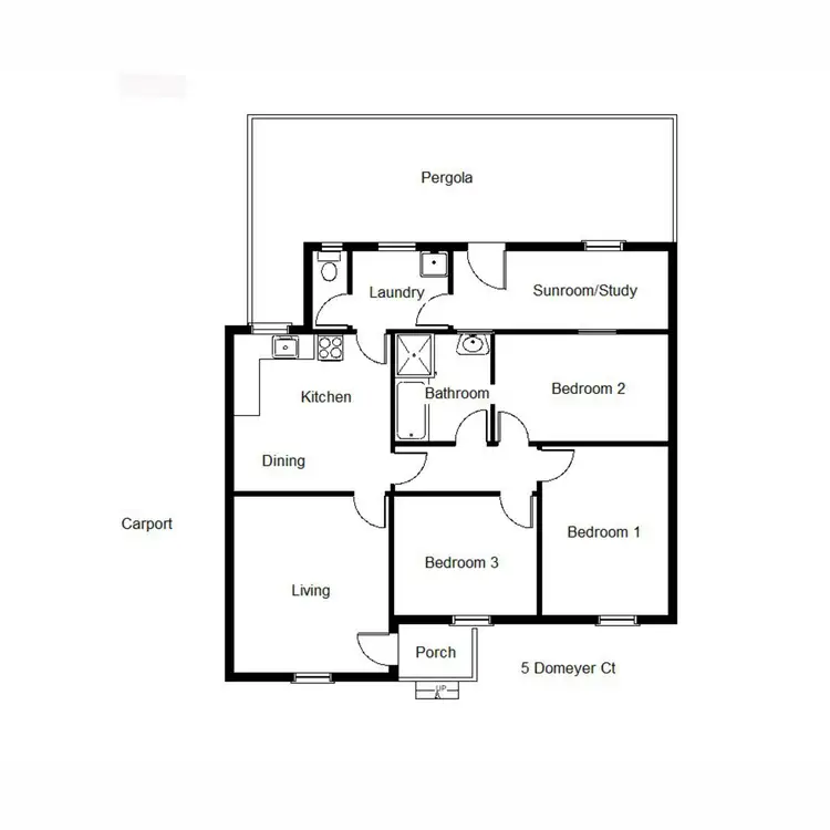 Floorplan of Homely semi-detached listing, 5 & 7 Domeyer Court, Port Augusta West SA 5700