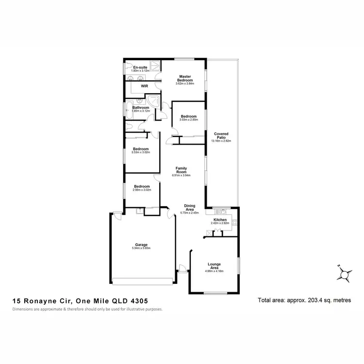 Floorplan of Homely house listing, 15 Ronayne Circle, One Mile QLD 4305
