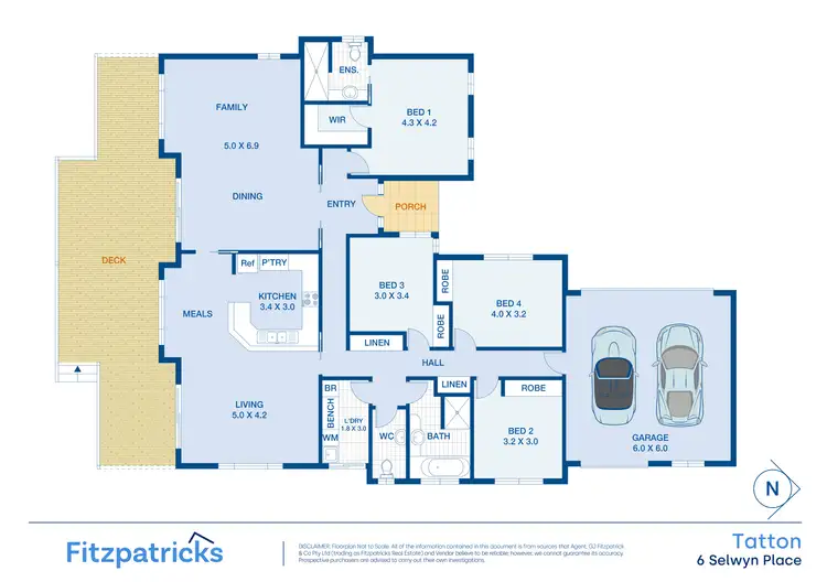 Floorplan of Homely house listing, 6 Selwyn Place, Tatton NSW 2650