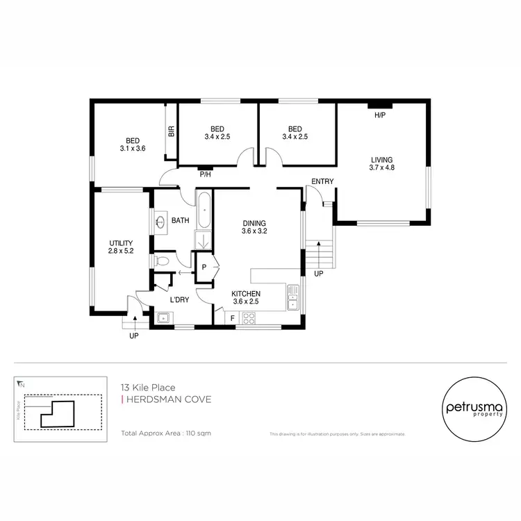 Floorplan of Homely house listing, 13 Kile Place, Herdsmans Cove TAS 7030