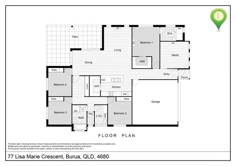 Floorplan of Homely house listing, 77 Lisa Marie Crescent, Burua QLD 4680
