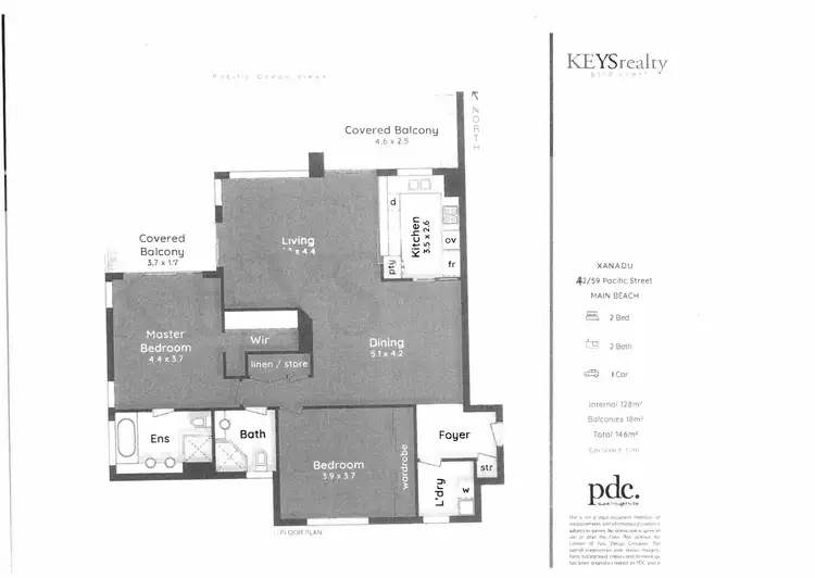 Floorplan of Homely apartment listing, 42/59 Pacific Street, Main Beach QLD 4217