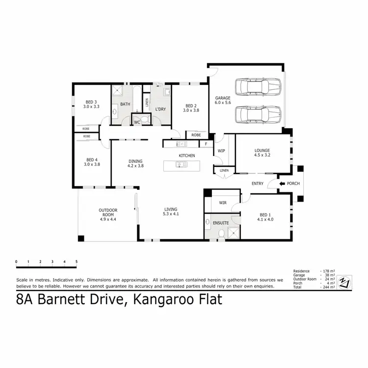 Floorplan of Homely house listing, 8A Barnett Drive, Kangaroo Flat VIC 3555
