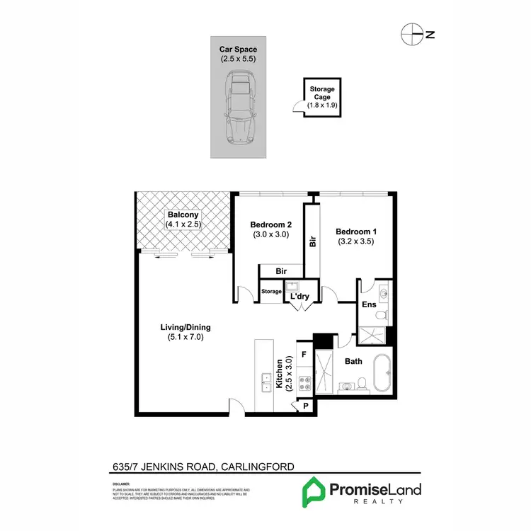 Floorplan of Homely apartment listing, 635/7 Jenkins Road, Carlingford NSW 2118