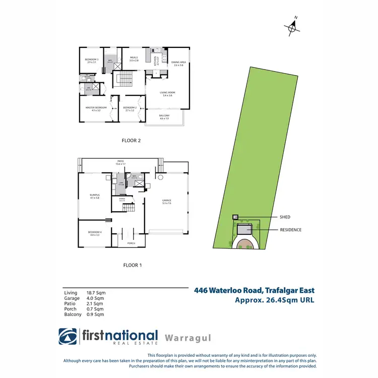 Floorplan of Homely rural property listing, 446 Waterloo Road, Trafalgar East VIC 3824