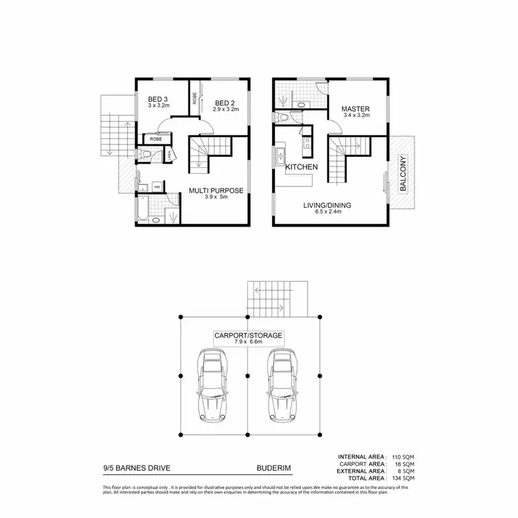 Floorplan of Homely unit listing, 9/5 Barnes Drive, Buderim QLD 4556