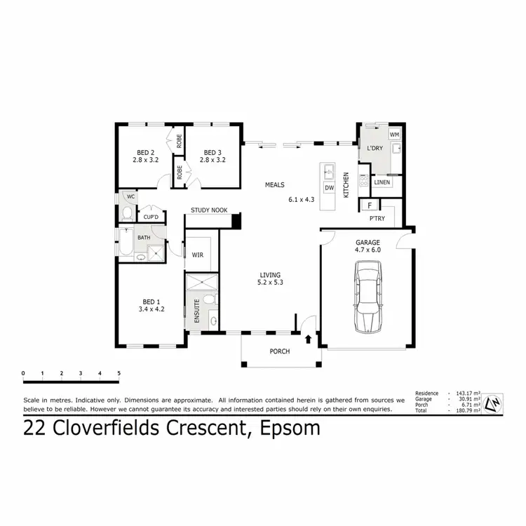 Floorplan of Homely house listing, 22 Cloverfields Crescent, Epsom VIC 3551