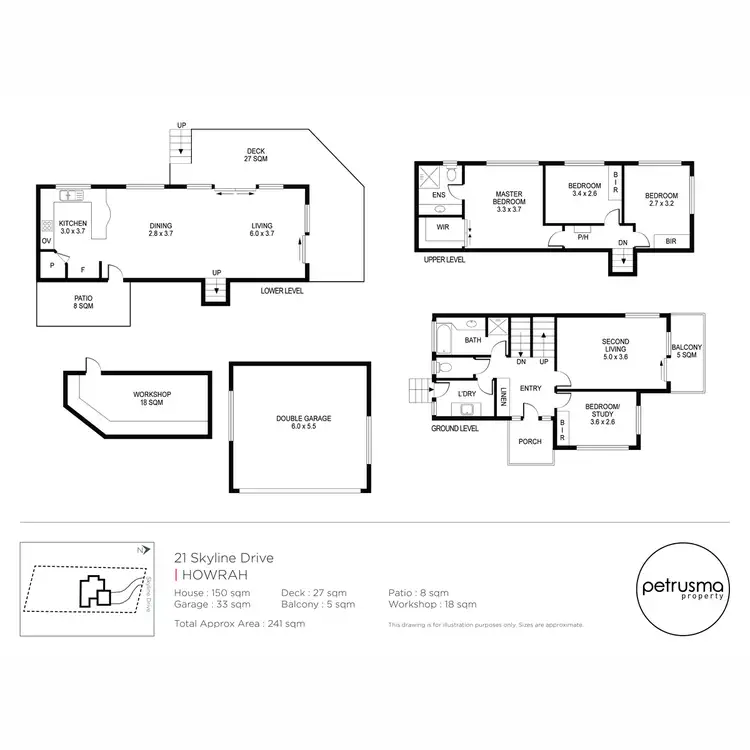 Floorplan of Homely house listing, 21 Skyline Drive, Howrah TAS 7018