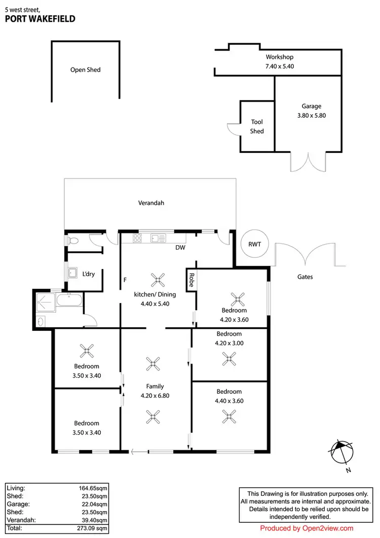 Floorplan of Homely house listing, 5 West Street, Port Wakefield SA 5550