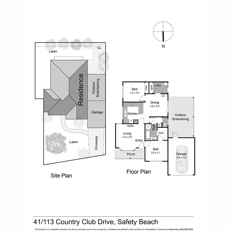 Floorplan of Homely unit listing, 41/113 Country Club Drive, Safety Beach VIC 3936