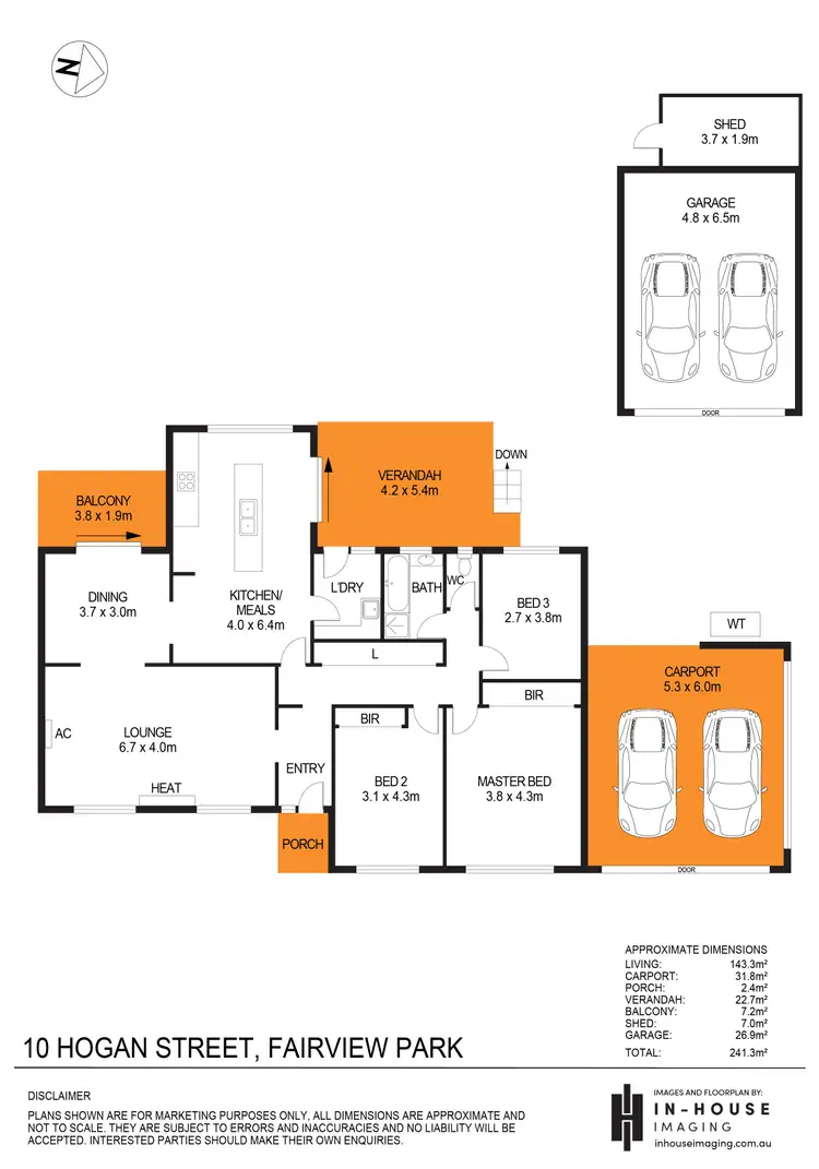 Floorplan of Homely house listing, 10 Hogan Street, Fairview Park SA 5126