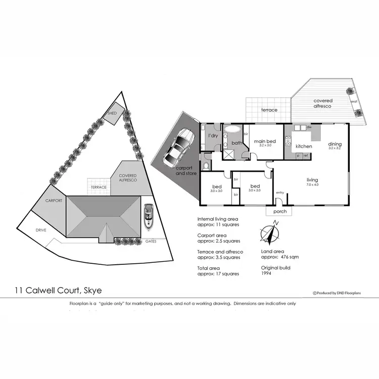 Floorplan of Homely house listing, 11 Calwell Court, Skye VIC 3977