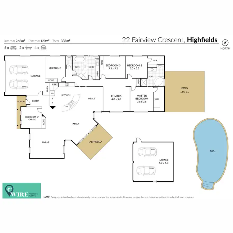 Floorplan of Homely house listing, 22 Fairview Crescent, Highfields QLD 4352