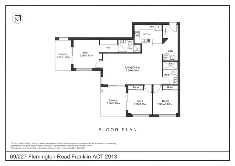 Floorplan of Homely apartment listing, 69/227 Flemington Road, Franklin ACT 2913