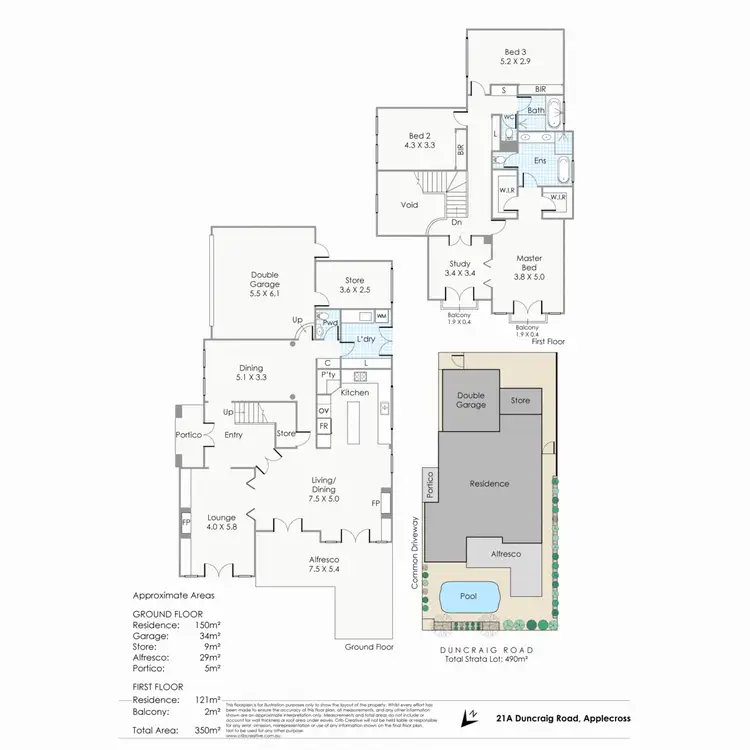 Floorplan of Homely house listing, 21A Duncraig Road, Applecross WA 6153