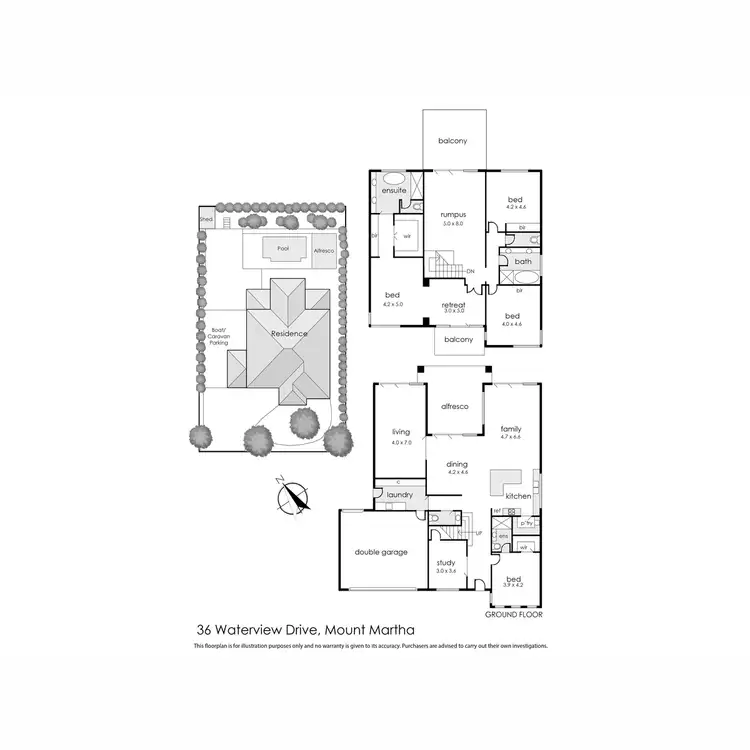 Floorplan of Homely house listing, 36 Waterview Drive, Mount Martha VIC 3934