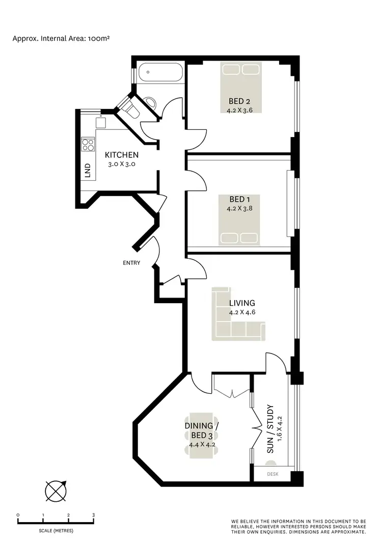 Floorplan of Homely apartment listing, 3/68 Elizabeth Bay Road, Elizabeth Bay NSW 2011